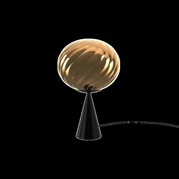 Tom Dixon Whirl cone fat table lamp Gold-black