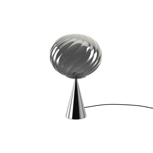 Tom Dixon Whirl cone fat table lamp Silver-black