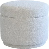 Tondu Ottoman, Stool, Cream - Andrew Martin Other Fabric