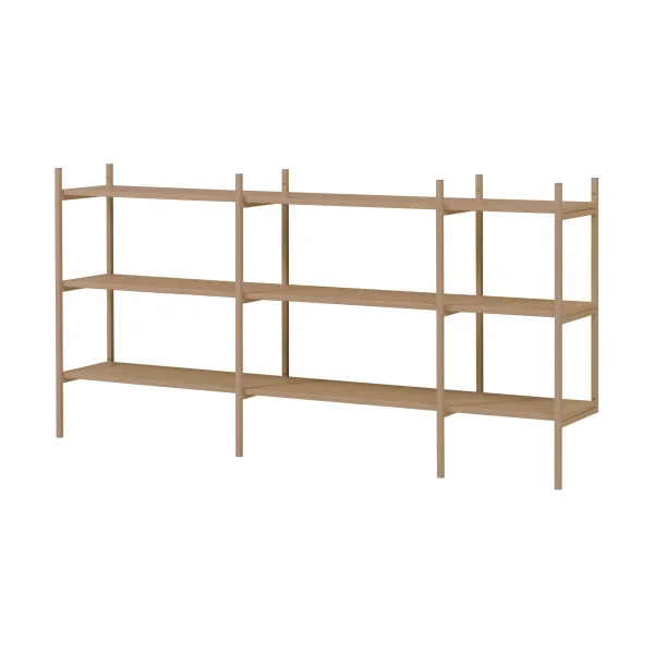 TÔNN furniture Portal bookcase small, Camel, 201 cm