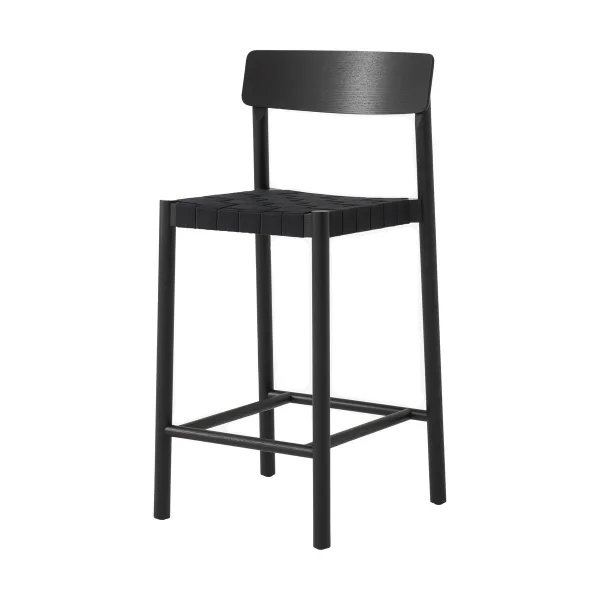 &Tradition Betty TK12 Counter Chair 65 cm Black linen-black lacquered ash