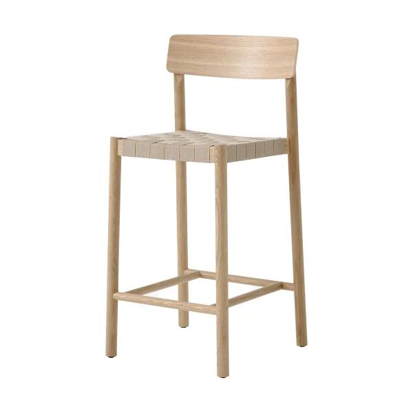 &Tradition Betty TK12 Counter Chair 65 cm Natural linen-lacquered solid oak