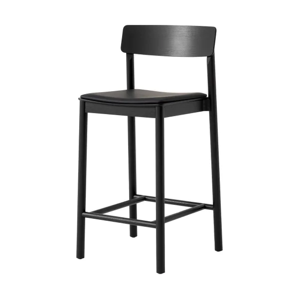 &Tradition Betty TK14 Counter Chair 65 cm Noble leather black-black laquered ash