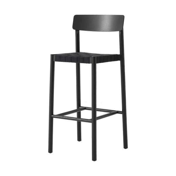 &Tradition Betty TK15 Bar Chair 75 cm Black lacquered ash-black linen
