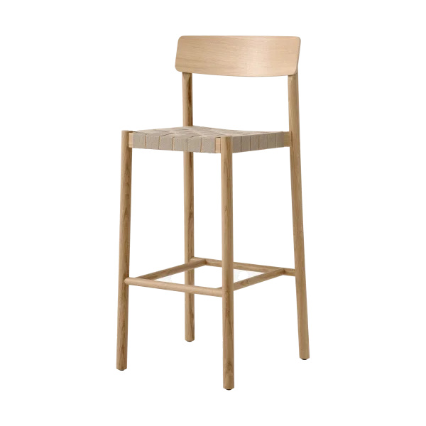 &Tradition Betty TK15 Bar Chair 75 cm Laquered solid oak-natural linen