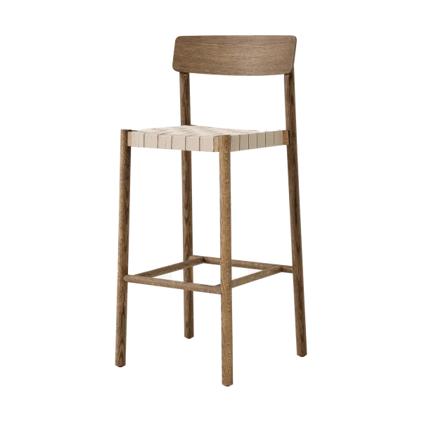 &Tradition Betty TK15 Bar Chair 75 cm Smoked oiled oak-natural linen
