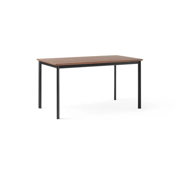 &Tradition Drip HW115 dining table 83x143 cm Black frame-clear lacq. walnut