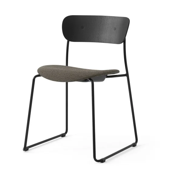 &Tradition Pavilion AV52 chair upholstered seat Black-Fuse 0351