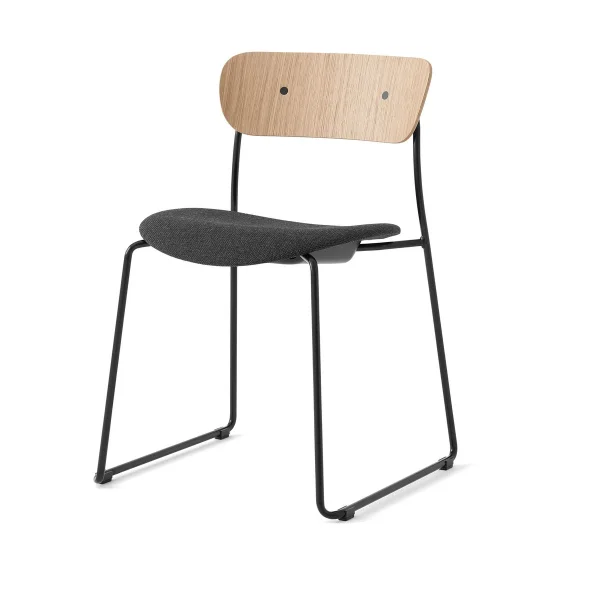 &Tradition Pavilion AV52 chair upholstered seat Black-Re-wool 0198