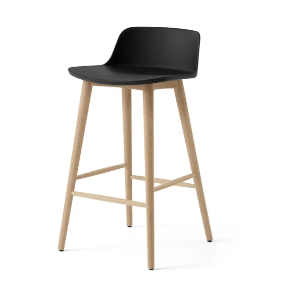 &Tradition Rely HW118 bar stool Black-lacquered oak, 65 cm