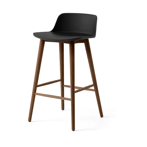 &Tradition Rely HW118 bar stool Black-lacquered walnut, 65 cm