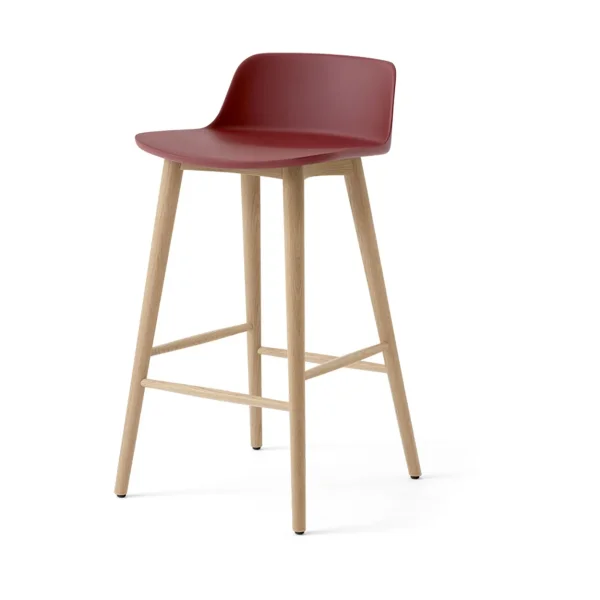 &Tradition Rely HW118 bar stool Red brown-lacquered oak, 65 cm