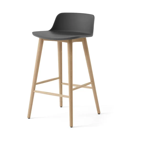 &Tradition Rely HW118 bar stool Stone grey-lacquered oak, 65 cm