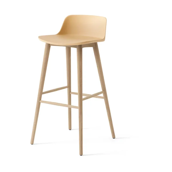 &Tradition Rely HW123 bar stool Beige sand-lacquered oak, 75 cm