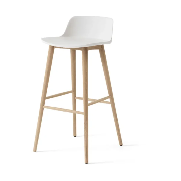 &Tradition Rely HW123 bar stool White-lacquered oak, 75 cm