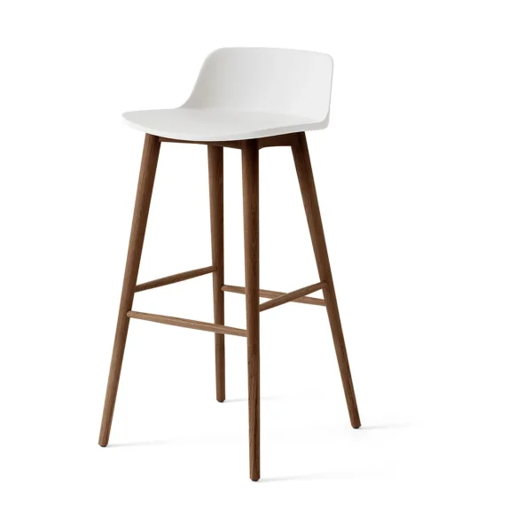 &Tradition Rely HW123 bar stool White-lacquered walnut, 75 cm