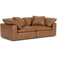 Truman Large Tan Leather Sofa | Leather Corner Sofa - Andrew Martin