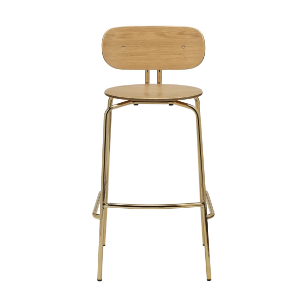 Umage Curious bar stool 75 cm Oak-brass