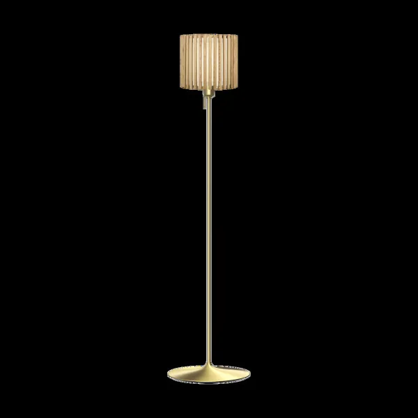 Umage Komorebi floor lamp medium Circle oak-Brush brass