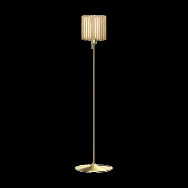 Umage Komorebi floor lamp medium Square oak-Brushed brass