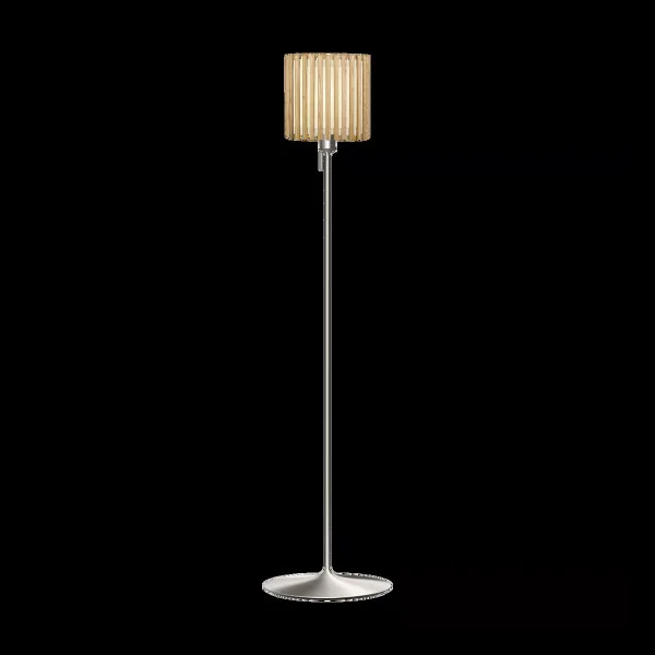 Umage Komorebi floor lamp medium Square oak-Brushed steel