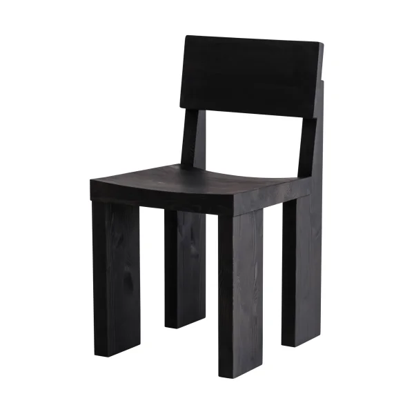 Vaarnii 001 Dining Chair chair Black-stained pine