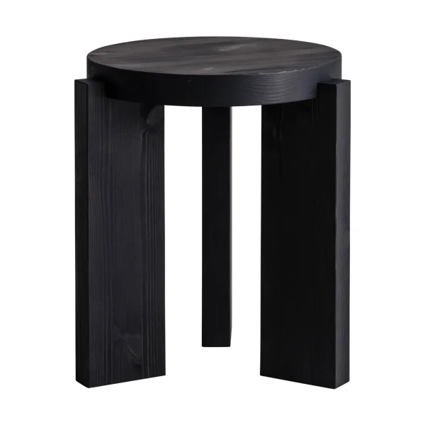 Vaarnii 001 Stool stool Black-stained pine, Ø40x44 cm