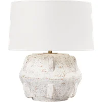 Vanda Table Lamp, Light, White - Andrew Martin