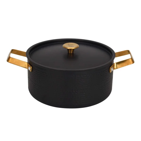 Vargen & Thor Arvet hammered black casserole with lid Mio. 4 L