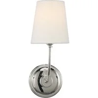 Vendome Single Wall Light Nickel, Light, Single, Polished Nickel - Andrew Martin