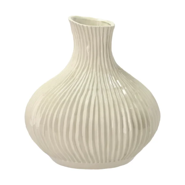 Villa Collection Oak vase Ø31x33,5 cm Cream white