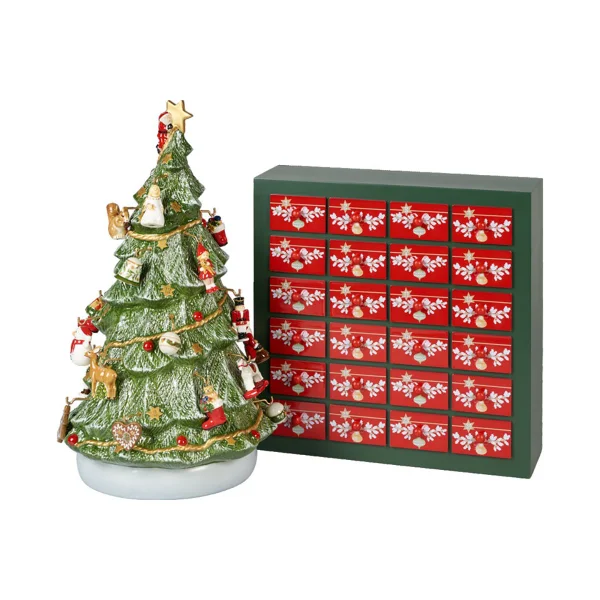 Villeroy & Boch Christmas Toys Memory advents calender with Christmas tree Green-red