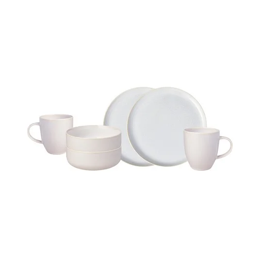 Villeroy & Boch Crafted cotton dinner set 6 pieces White