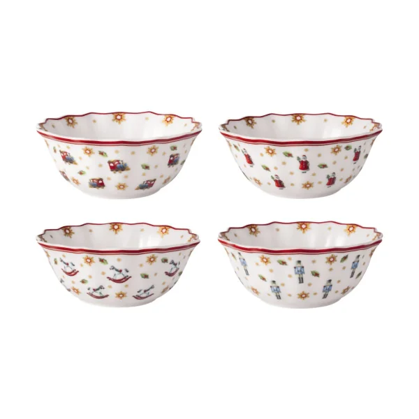 Villeroy & Boch Toy's Delight bowl 4 pieces White-red