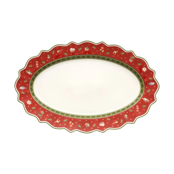 Villeroy & Boch Toy's Delight serving platter oval 31x50 cm White-red