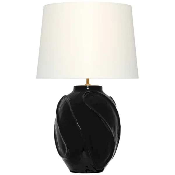 Visual Comfort | AERIN | Idalia 28" Sculpted Table Lamp | Raven Black
