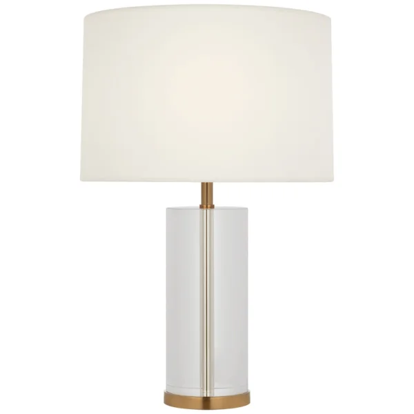 Visual Comfort | AERIN | Lineham 16" Cordless Accent Lamp | Crystal and Brass