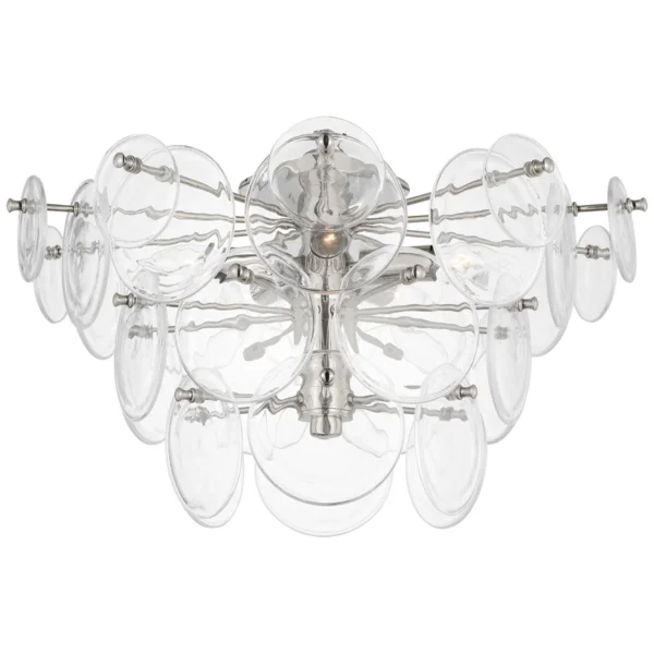 Visual Comfort | AERIN | Loire Large Tiered Flush Mount | Polished Nickel