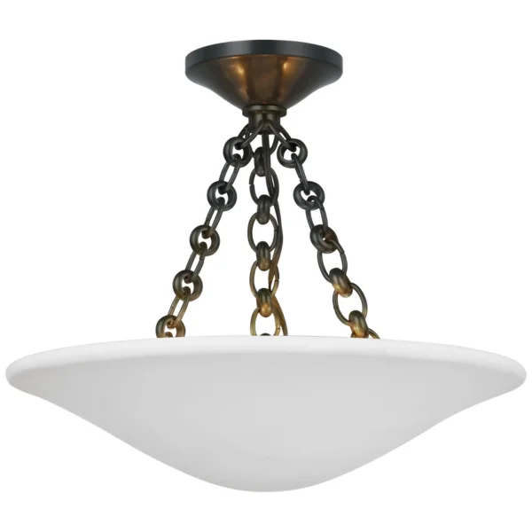 Visual Comfort | AERIN | Mollino 16" Semi Flush Mount | Bronze