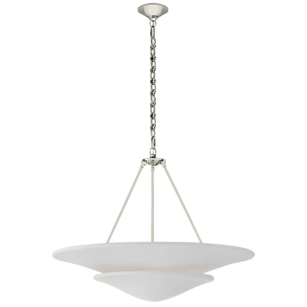 Visual Comfort | AERIN | Mollino Large Tiered Chandelier | Polished Nickel