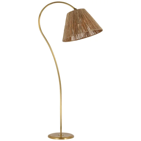 Visual Comfort | Amber Lewis | Dume Large Arched Floor Lamp | Antique Brass