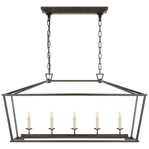 Visual Comfort | Chapman & Myers | Darlana Medium Linear Lantern | Aged Iron