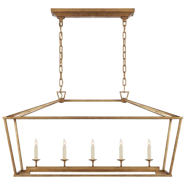 Visual Comfort | Chapman & Myers | Darlana Medium Linear Lantern | Gilded Iron