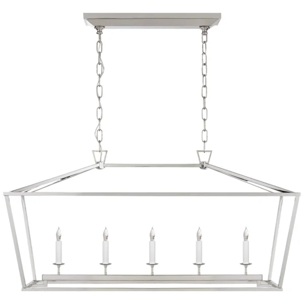 Visual Comfort | Chapman & Myers | Darlana Medium Linear Lantern | Polished Nickel