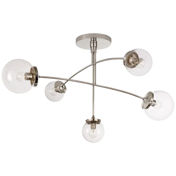 Visual Comfort | Kate Spade | Prescott Medium Mobile Chandelier | Polished Nickel