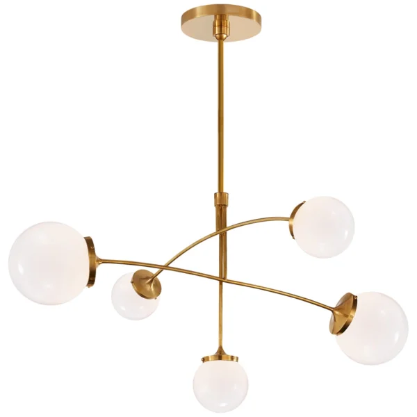 Visual Comfort | Kate Spade | Prescott Medium Mobile Chandelier | Soft Brass