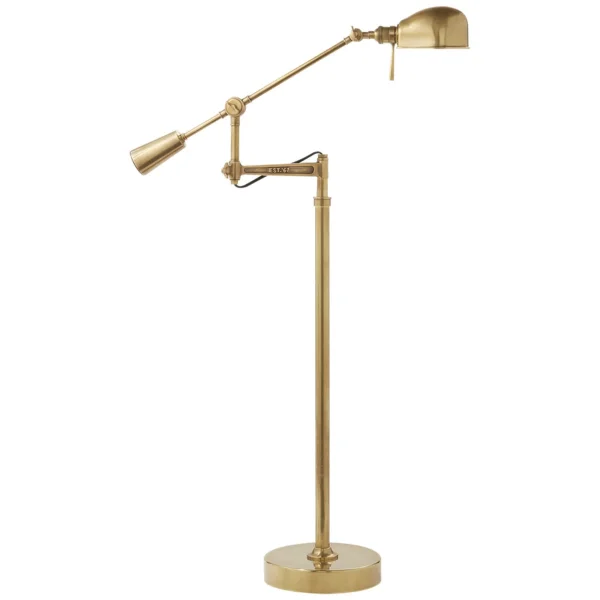 Visual Comfort | Ralph Lauren | RL '67 Boom Arm Floor Lamp | Natural Brass