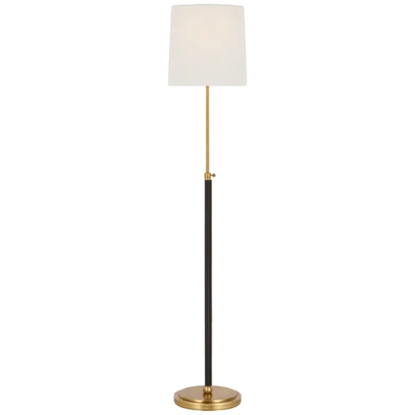 Visual Comfort | Thomas O'Brien | Bryant Wrapped Floor Lamp | Antique Brass and Chocolate Leather