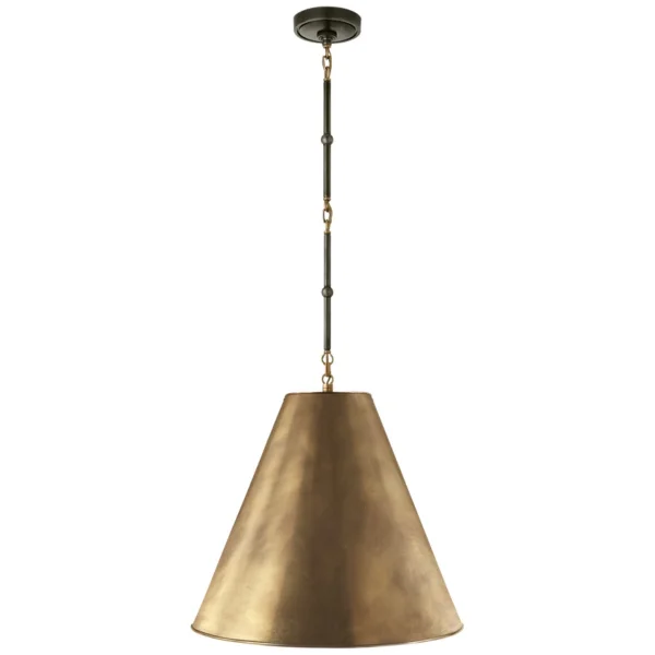 Visual Comfort | Thomas O'Brien | Goodman Medium Hanging Light | Bronze with Antique Brass