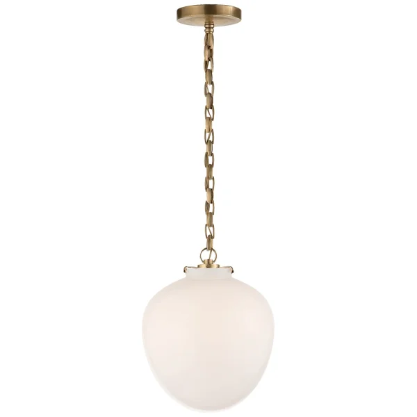 Visual Comfort | Thomas O'Brien | Katie Acorn Pendant | Antique Brass
